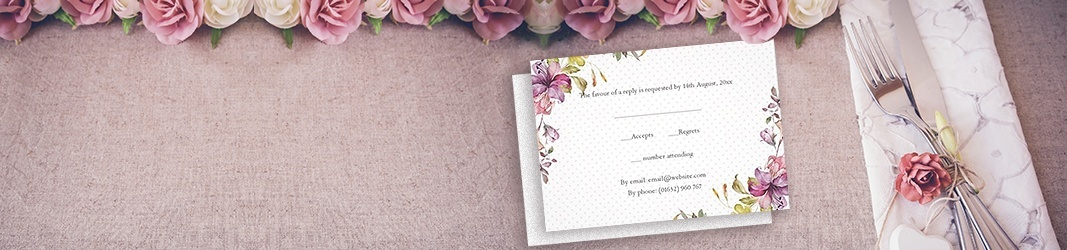 Rückantwortkarten für Hochzeit und Parties